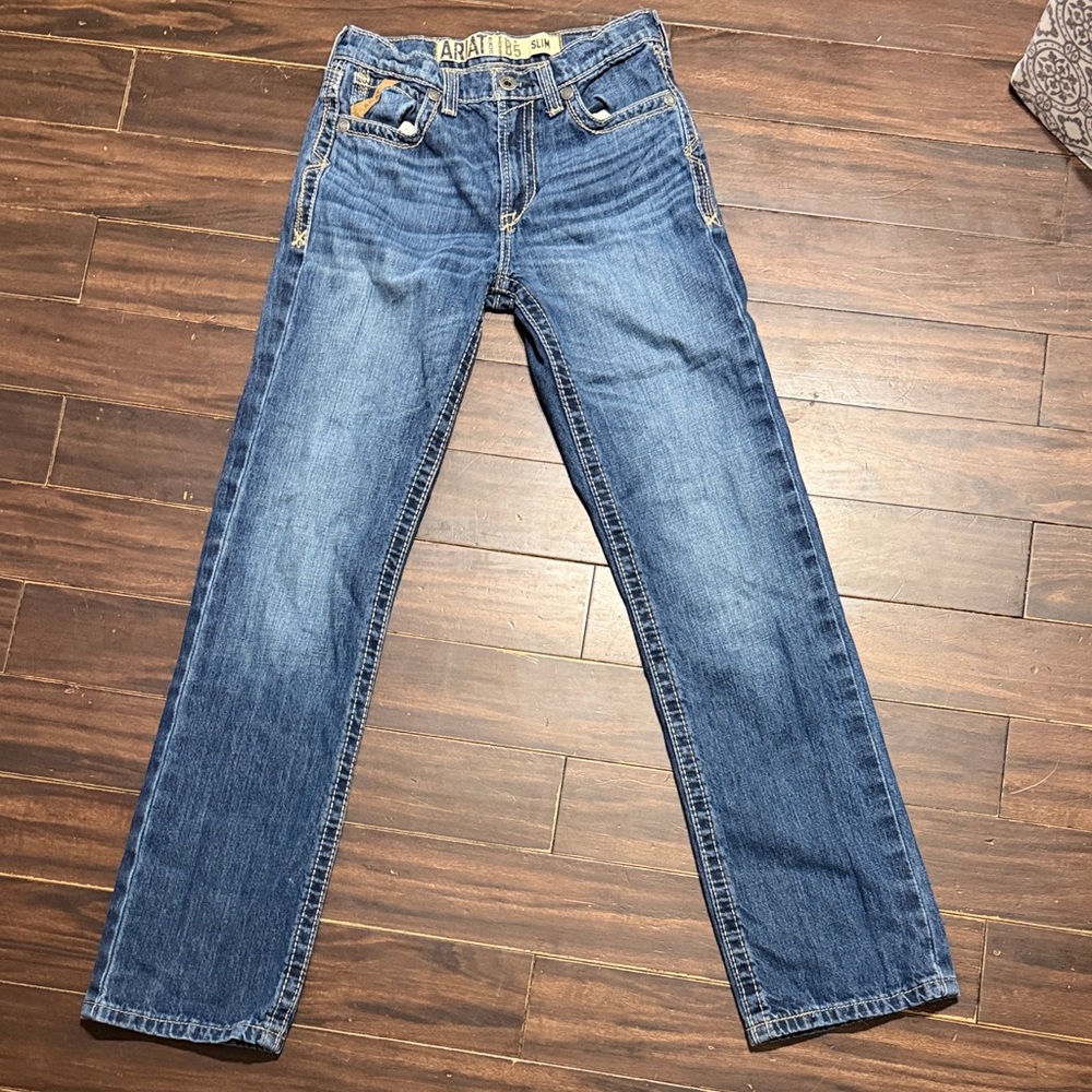 Ariat boys Classic Straight Blue Jeans b5 size 16